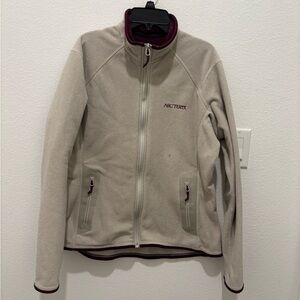 Arc'teryx Women's Tan and Burgundy Ski Jacket Full Zip Size Large